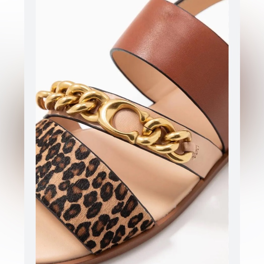 Coach Heather leather sandals, size 6. Like new condition